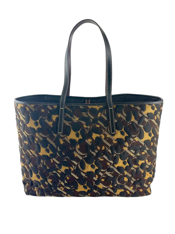 Carolina Herrera Black and Gold Tote