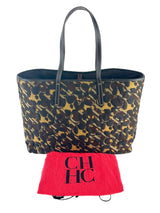 Carolina Herrera Black and Gold Tote