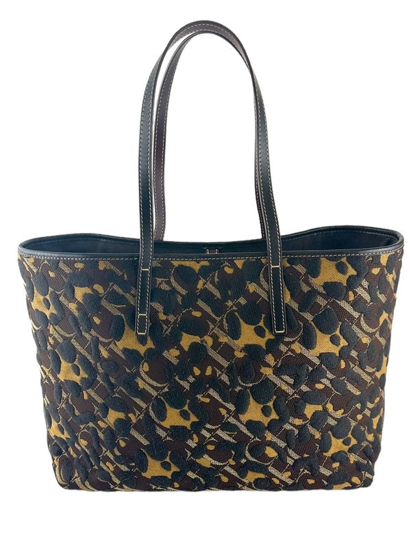 Carolina Herrera Black and Gold Tote