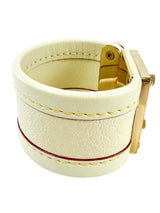 Louis Vuitton Beige Leather Suhail Serrure Bracelet