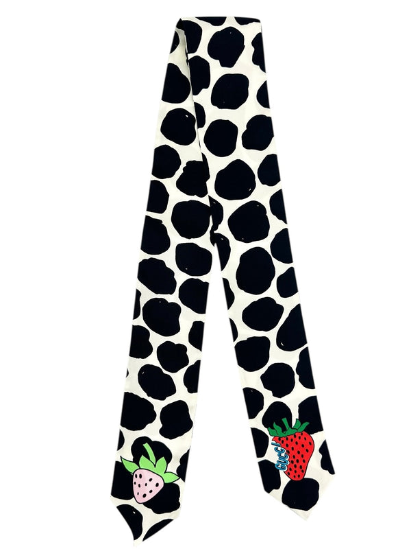 Gucci Cow Strawberry Print Twill