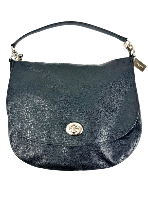 Coach Black Turnlock Hobo