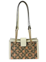 Gucci Cream GG Supreme Padlock Berry Light Copper Shoulder Bag