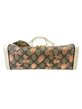Gucci Cream GG Supreme Padlock Berry Light Copper Shoulder Bag