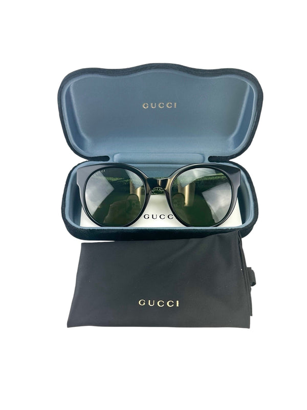 Gucci Black Round Sunglasses