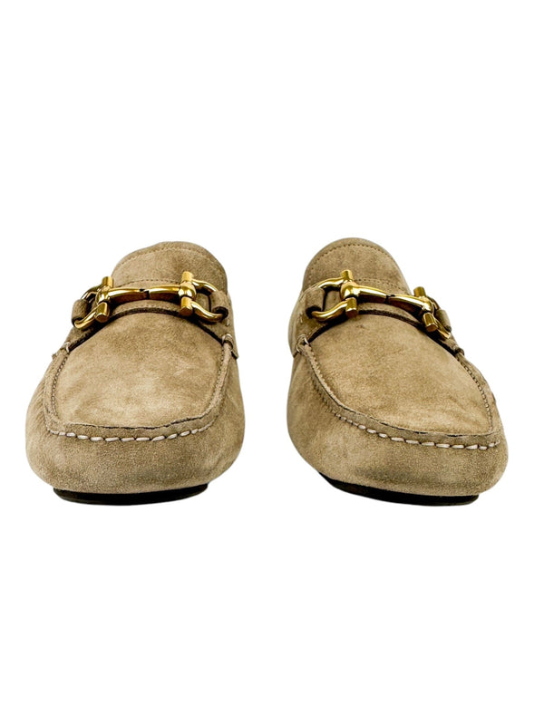Salvatore Ferragamo Sand Parigi Driver Loafers Size 8.5