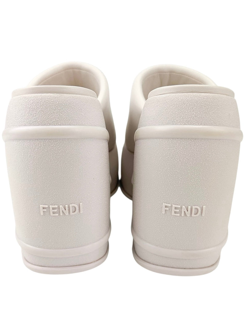Fendi Almond Fashion Show Leather Platform Sandals Size 39
