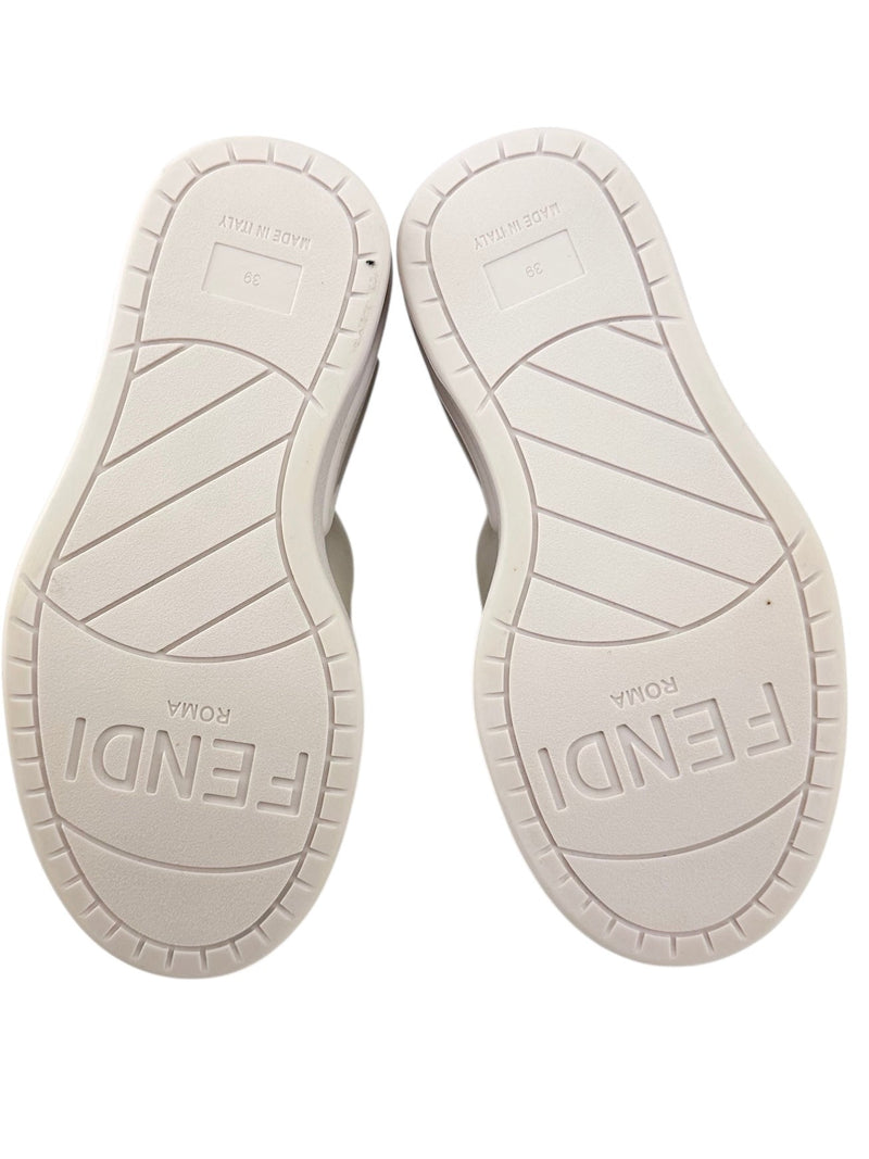 Fendi Almond Fashion Show Leather Platform Sandals Size 39