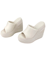 Fendi Almond Fashion Show Leather Platform Sandals Size 39
