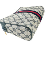 Gucci Navy Blue Coated Canvas Pouch