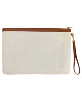 Saint Laurent Beige Monogram Holder Pouch Bag