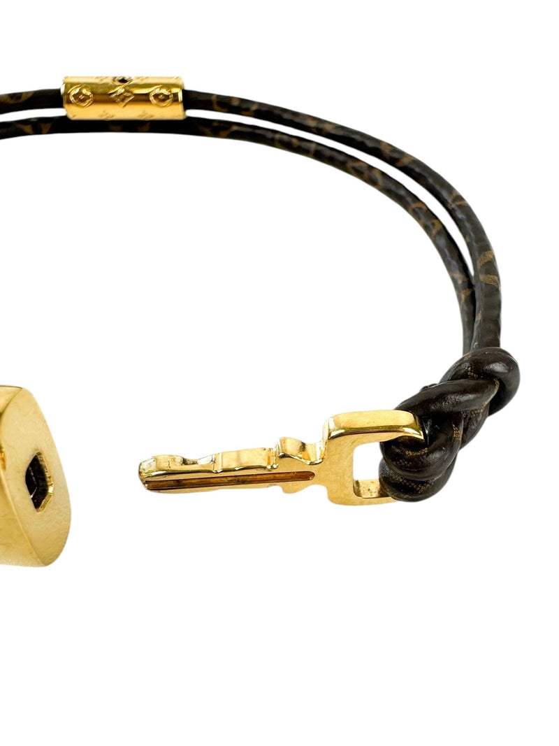 Louis Vuitton Gold Padlock Monogram Bracelet