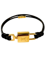Louis Vuitton Gold Padlock Monogram Bracelet