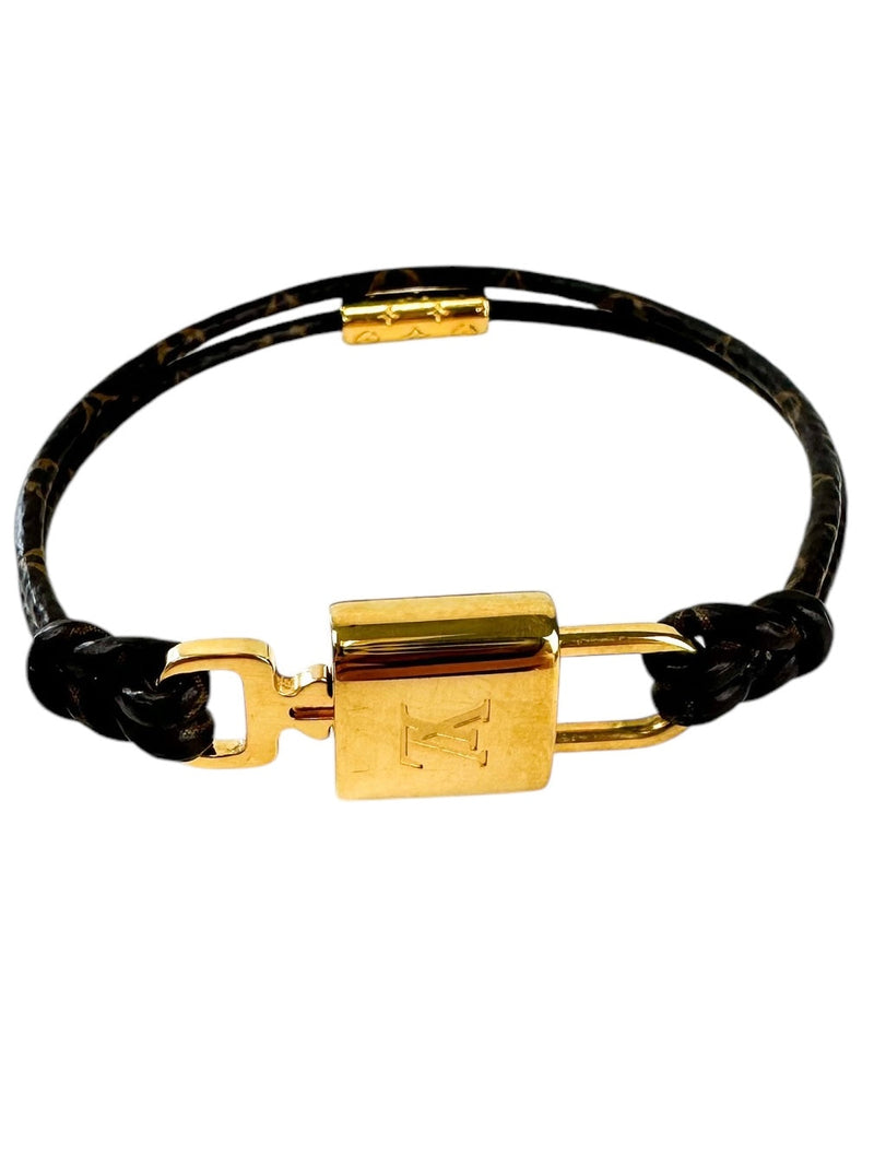 Louis Vuitton Gold Padlock Monogram Bracelet