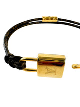 Louis Vuitton Gold Padlock Monogram Bracelet