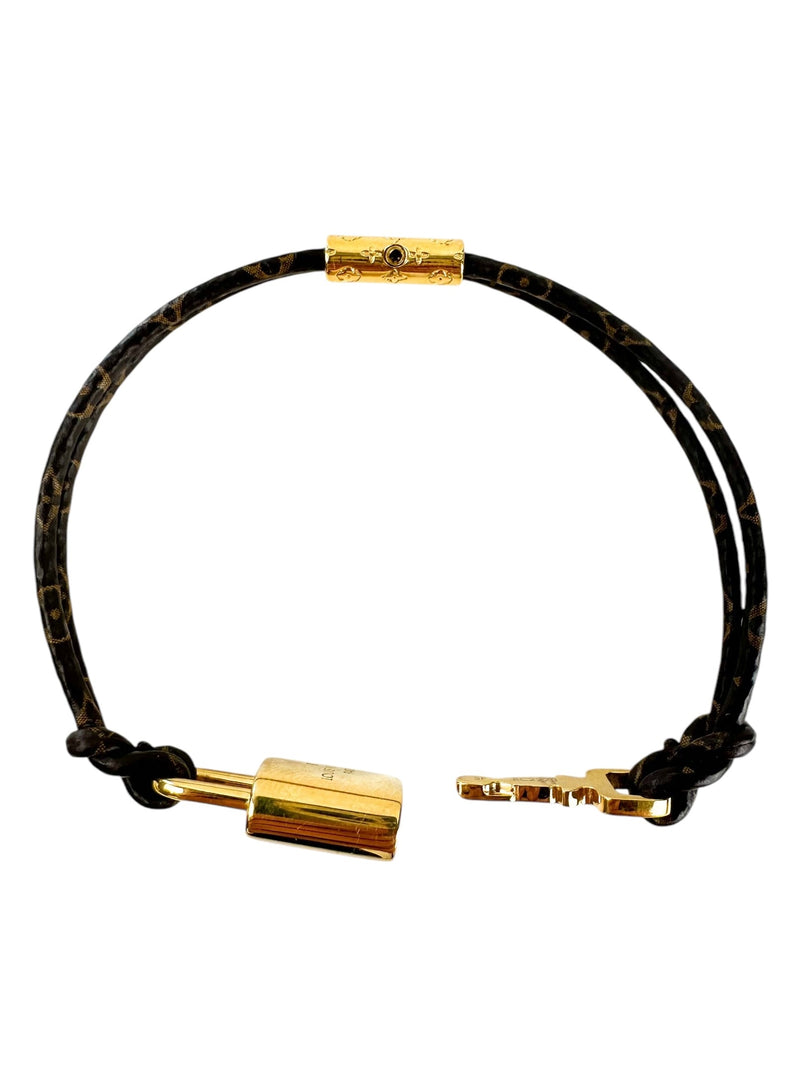 Louis Vuitton Gold Padlock Monogram Bracelet