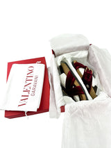 Valentino Burgundy Anywhere Crisscross Buckle Sandals Size 39