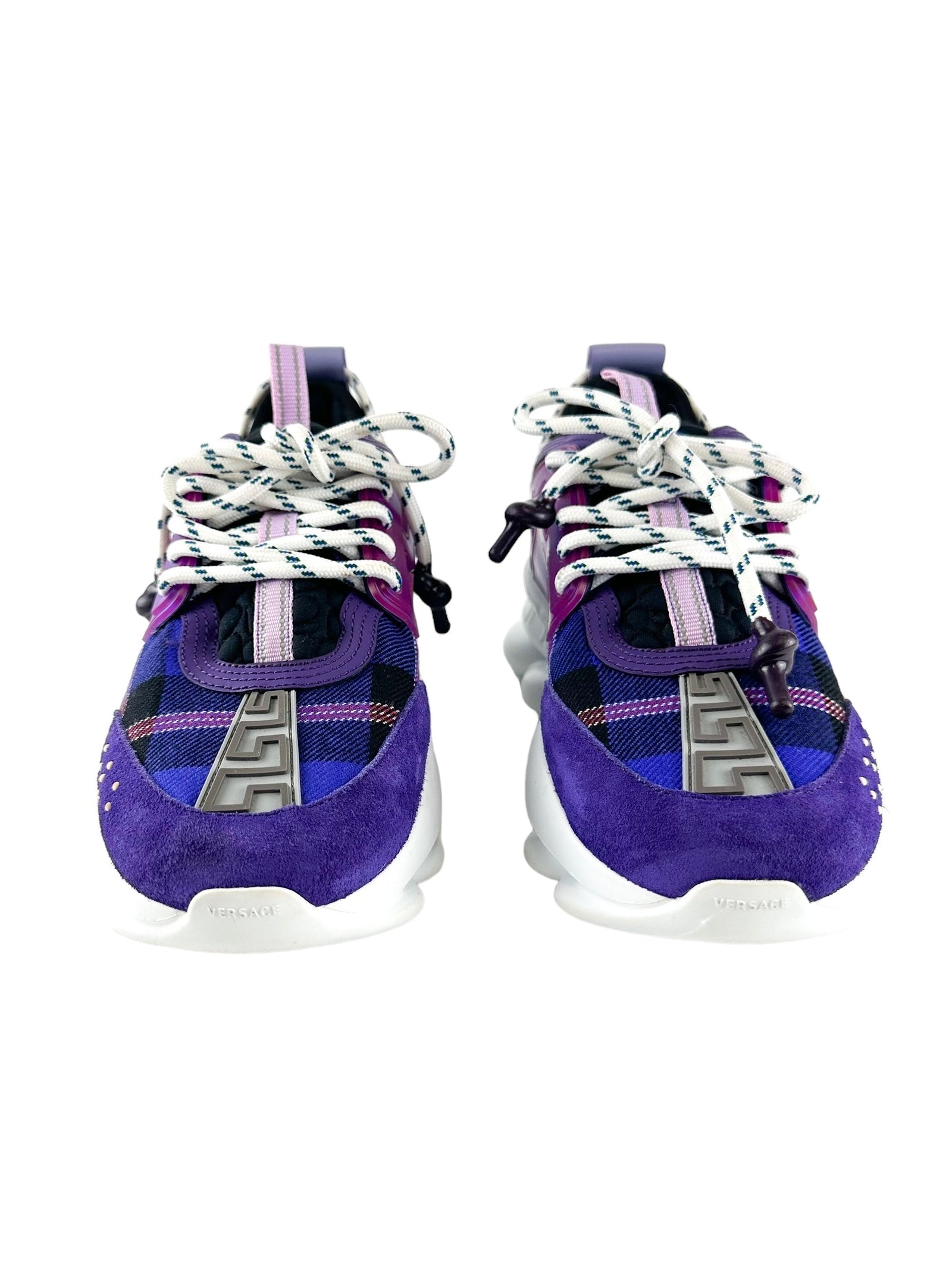 Versace Purple Chain Reaction Sneakers Size 38.5 Season 2 Consign