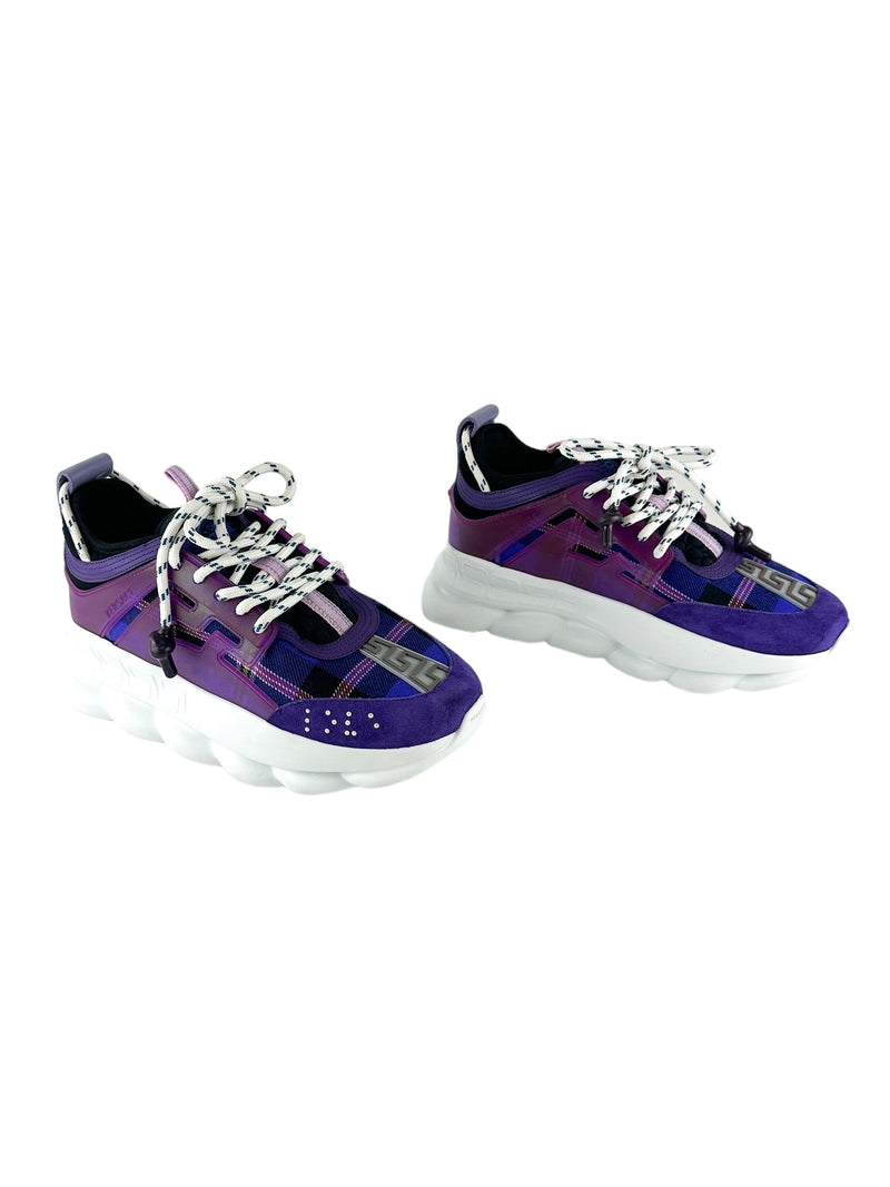 Versace Purple Chain Reaction Sneakers Size 38.5
