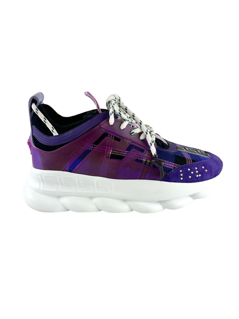 Versace Purple Chain Reaction Sneakers Size 38.5 Season 2 Consign