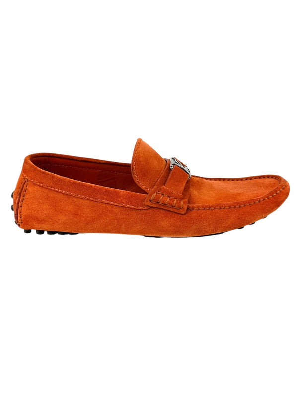 Louis Vuitton Orange Hockenheim Loafers Size 7.5