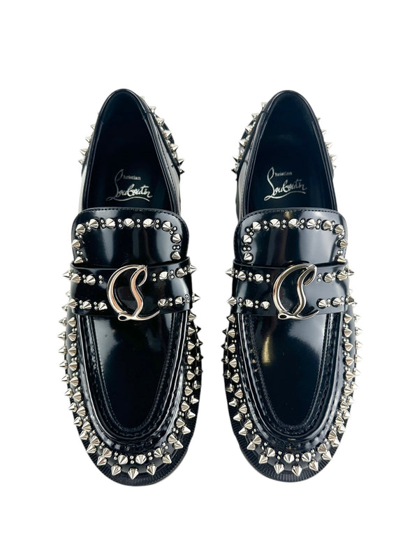 Christian Louboutin Black Moc lug spikes Flat Size 37