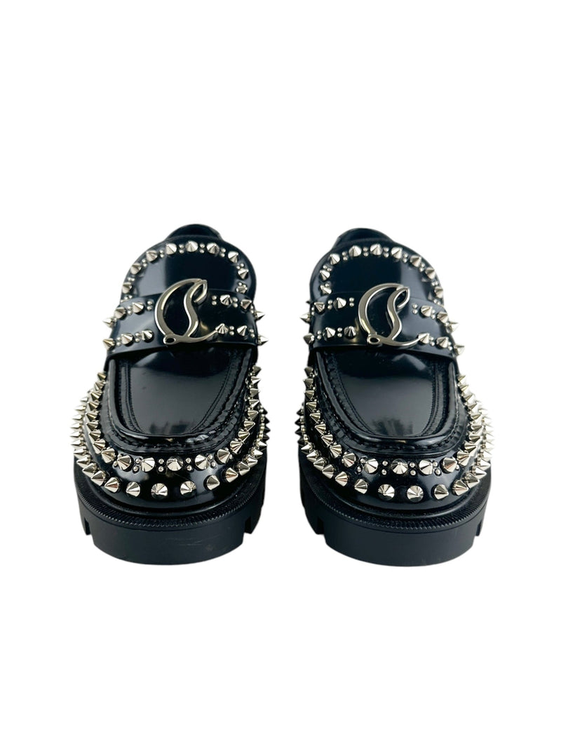 Christian Louboutin Black Moc lug spikes Flat Size 37