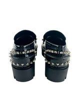Christian Louboutin Black Moc lug spikes Flat Size 37