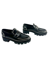 Christian Louboutin Black Moc lug spikes Flat Size 37