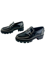 Christian Louboutin Black Moc lug spikes Flat Size 37