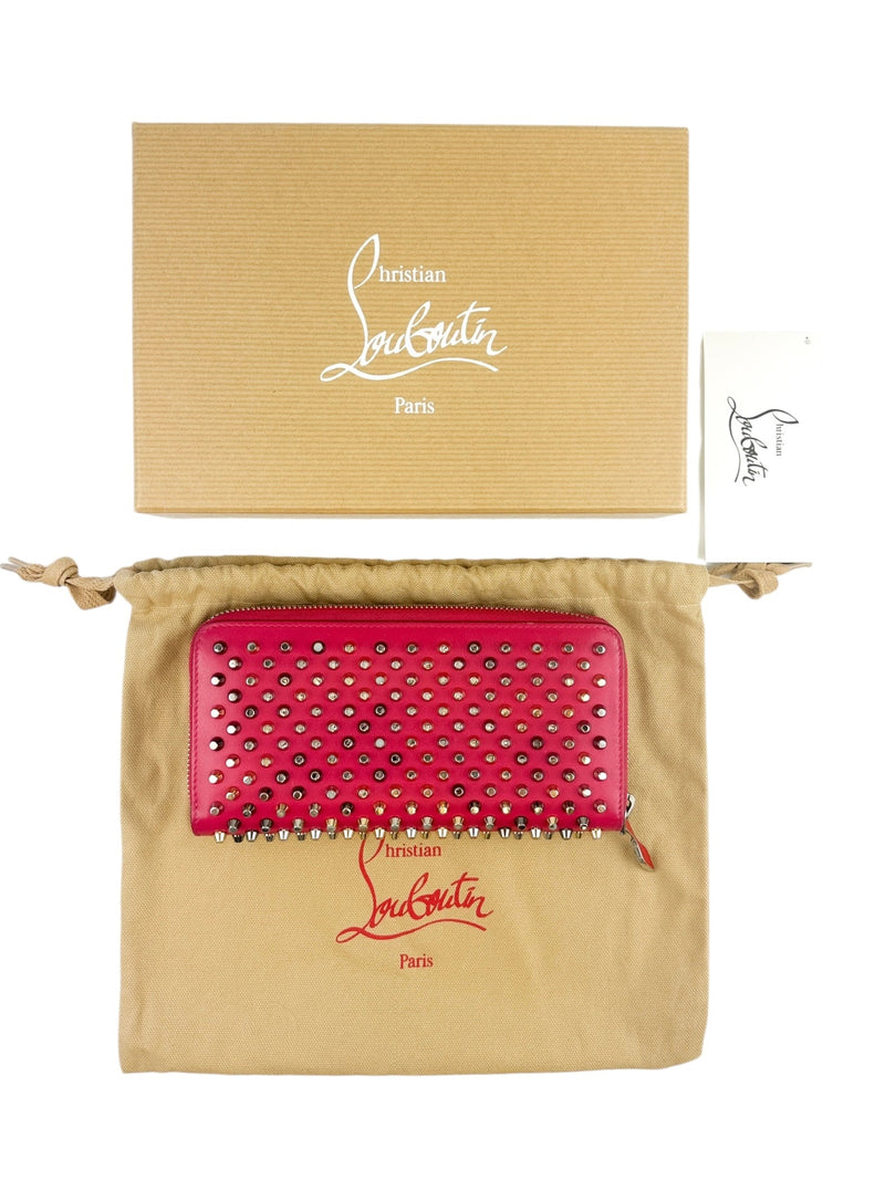Christian Louboutin Pink Spikes Full Size Wallet