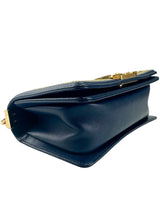 Chanel Blue and White Boy Flap Calfskin Small with Braided Detail Bag