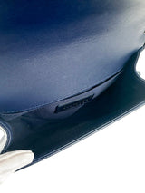Chanel Blue and White Boy Flap Calfskin Small with Braided Detail Bag