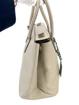 Prada Grey Saffiano Leather Medium Turnlock Handbag