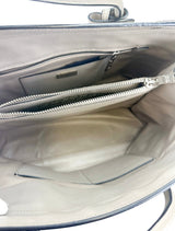 Prada Grey Saffiano Leather Medium Turnlock Handbag
