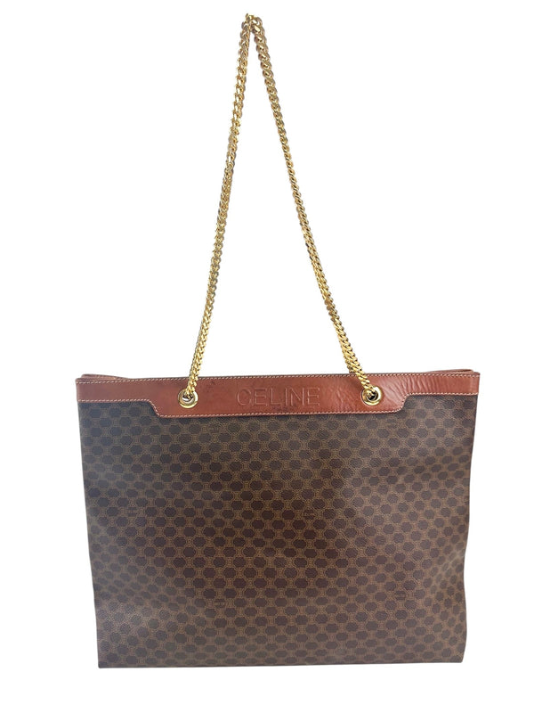 Celine Brown Triomphe Vintage Tote