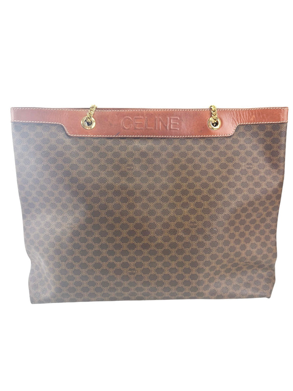 Celine Brown Triomphe Vintage Tote