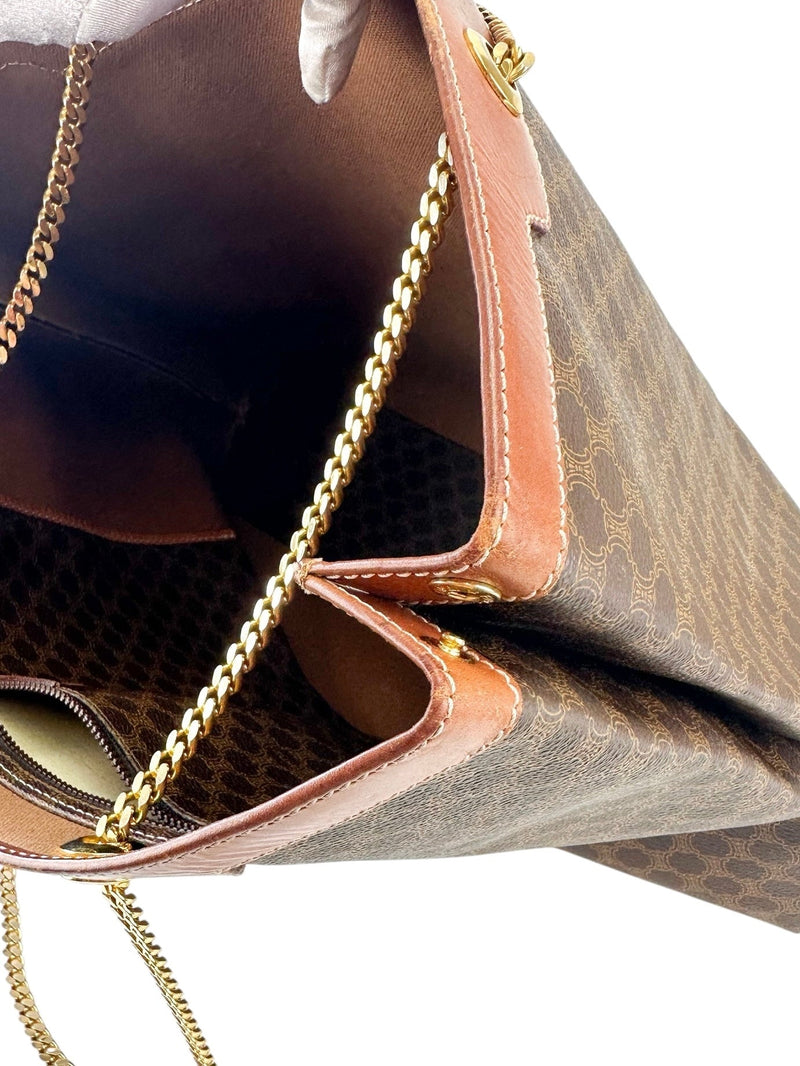 Celine Brown Triomphe Vintage Tote