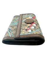 Gucci x Disney Brown Donald Duck Web GG Supreme Wallet Limited Edition