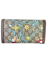 Gucci x Disney Brown Donald Duck Web GG Supreme Wallet Limited Edition