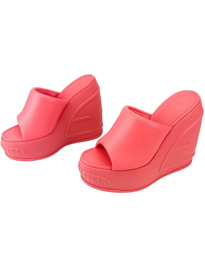 Fendi Coral Fashion Show Platform Sandals Size 39
