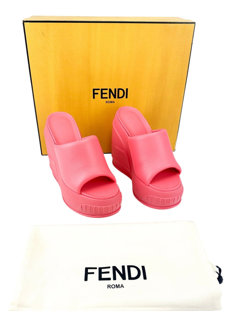 Fendi Coral Fashion Show Platform Sandals Size 39