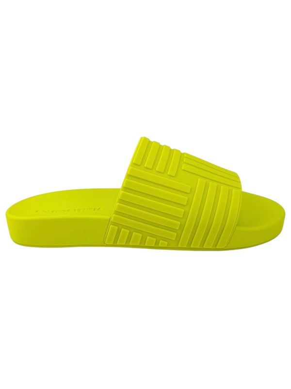 Bottega Veneta Green Rubber Slides Size 39