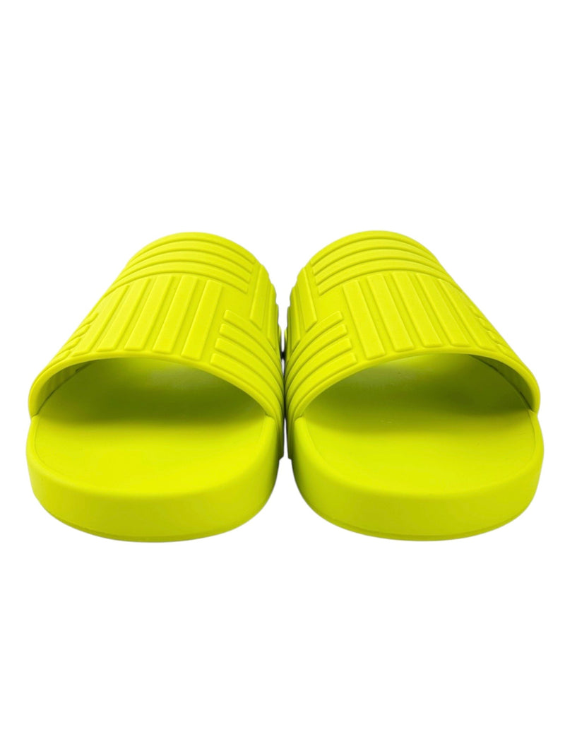 Bottega Veneta Green Rubber Slides Size 39