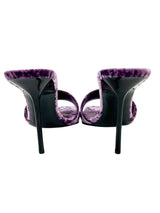 Saint Laurent Purple Baliqua Slip on High Heel Sandals Size 38