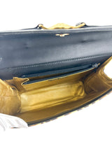 Gianni Versace Black Sunburst Baroque Handbag