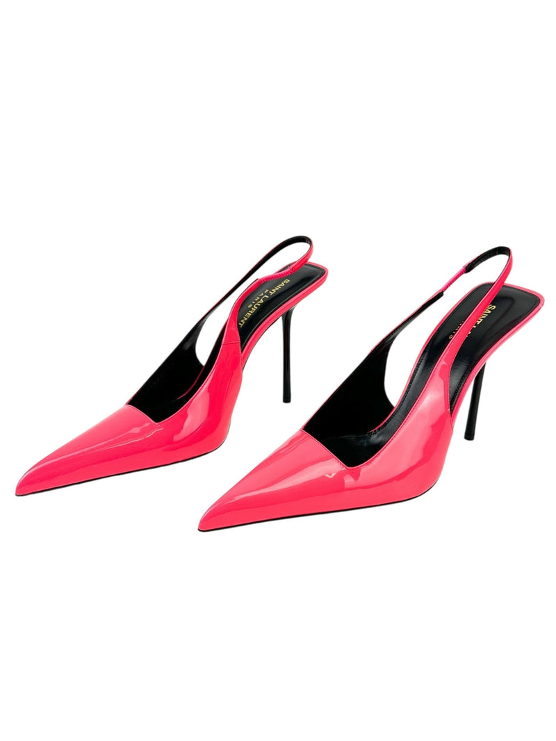 Saint Laurent Bright Pink Kiss Heels Size 39
