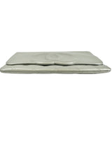Chanel Silver Quilted Timeless CC Clutch