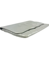 Chanel Silver Quilted Timeless CC Clutch