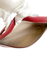 Burberry Burgundy Leather Clutch